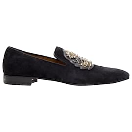Christian Louboutin-Christian Louboutin Ecupump t suede studded crest loafer-Black