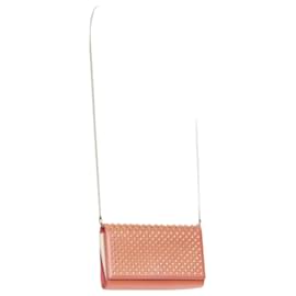 Christian Louboutin-Christian Louboutin Paloma spike stud shoulder chain clutch bag-Red