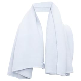 Hermès-Hermes Baby Adada cashmere Bleu Glacier knitted scarf-Blue