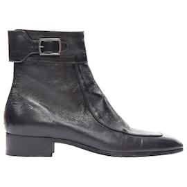 Saint Laurent-Saint Laurent Miles Age Bootie Baby Eighty square toe boot-Black
