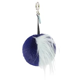 Fendi-Fendi Monster Birgami Bird fur owl bag charm-Blue