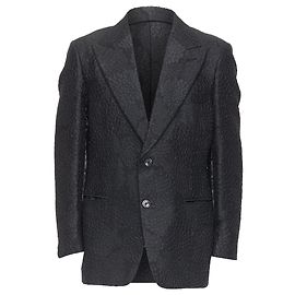 Tom Ford Cooper floral 3D brocade peak lapel tuxedo blazer Black