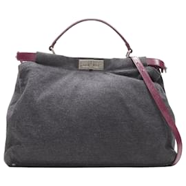 Fendi-Sac à bandoulière Fendi Peekaboo-Gris