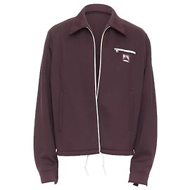 Prada sporty rubber logo zip up collaRed jacket Red Dark red