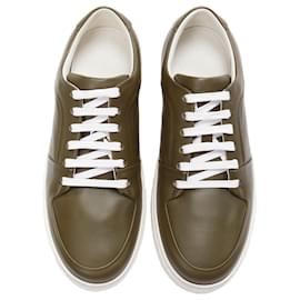 Bottega Veneta-Bottega Veneta Speedster khaki calf leather low top sneakers-Green