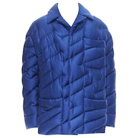 Fendi-Fendi silk logo goose down puffer jacket-Blue