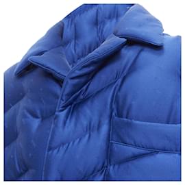 Fendi-Fendi silk logo goose down puffer jacket-Blue