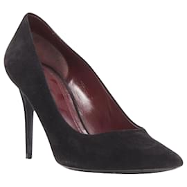 Céline-Celine Phoebe Philo suede leather point tie stiletto pump-Black