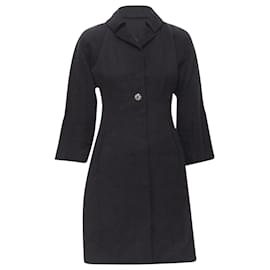 Dolce & Gabbana-Dolce & Gabbana paisley jacquard crystal button coat-Black