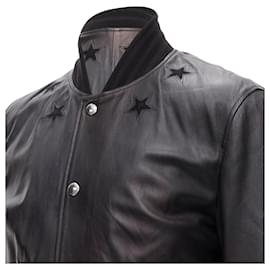 Givenchy-Givenchy Riccardo Tisci stars leather bomber-Black