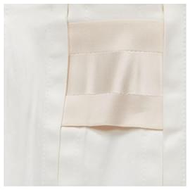 Gucci-Gucci Tom Ford grosgrain trim pleated skirt-White