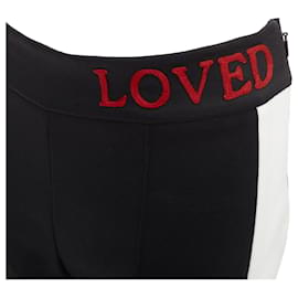 Gucci-Gucci Red embroideRed cropped flare trousers-Black