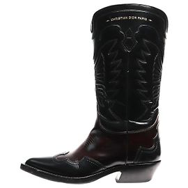Dior Black colour-block western boots - size EU 39 Black