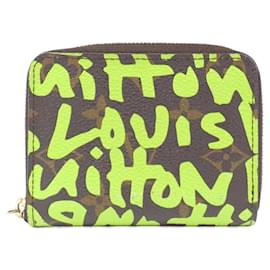 Louis Vuitton-Louis Vuitton Monogram Graffiti Zippy Coin Purse-Brown,Light green,Monogram