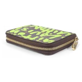 Louis Vuitton-Louis Vuitton Monogram Graffiti Zippy Coin Purse-Brown,Light green,Monogram