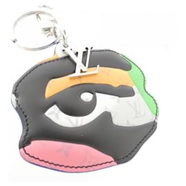 Louis Vuitton-Louis Vuitton Monogram Keychain LV Portrait M01402-Silvery,Light green