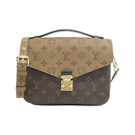 Louis Vuitton-Louis Vuitton Monogram Reverse Pochette Metis MM Handbag-Brown,Monogram