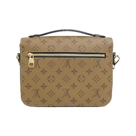 Louis Vuitton-Louis Vuitton Monogram Reverse Pochette Metis MM Handbag-Brown,Monogram