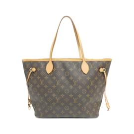 Louis Vuitton-Louis Vuitton Monogram Neverfull MM Handbag-Brown,Monogram