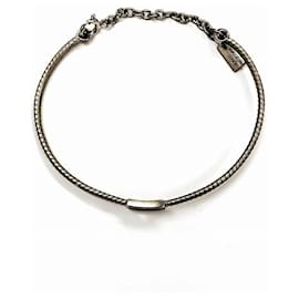 Fendi-Fendi Metal FF Bucket Charm Bracelet-Silvery