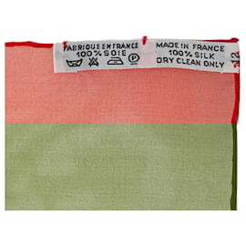 Hermès-Hermès Red Luna Park Chiffon Silk Scarf-Other