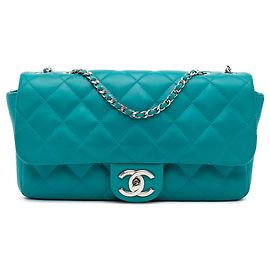 Chanel Vert Paris-Séoul Medium en Cuir d'Agneau Coco Pluie Flap Autre Vert