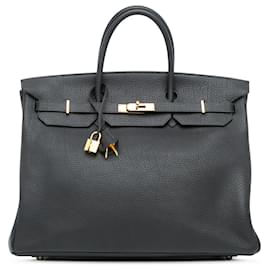 Hermès-Hermès Blue Togo Birkin Retourne 40-Blue,Navy blue