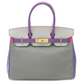 Hermès-Hermès Pink Special Order Tricolor Chevre Mysore Birkin Retourne 30-Pink