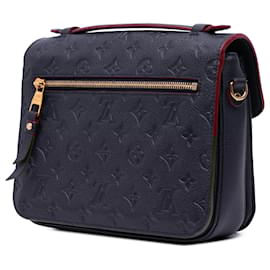 Louis Vuitton-Louis Vuitton Blue Monogram Empreinte Pochette Metis-Blue,Navy blue