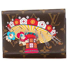 Louis Vuitton-Louis Vuitton Brown Monogram Victorine Vivienne Wallet-Brown