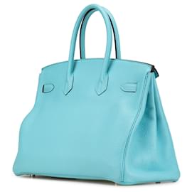 Hermès-Hermès Blue Togo Birkin Retourne 35-Blue,Light blue