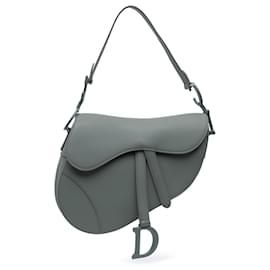 Dior-Dior Gray Ultra Matte Calfskin Saddle Bag-Brown