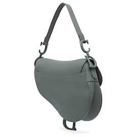 Dior-Dior Gray Ultra Matte Calfskin Saddle Bag-Brown