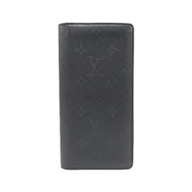 Louis Vuitton-Louis Vuitton Monogram Shadow Portefeuille Brazza Wallet-Black
