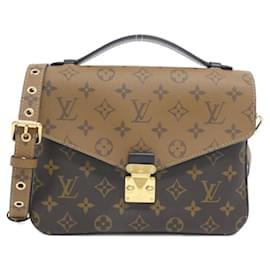 Louis Vuitton-Louis Vuitton Monogram Reverse Pochette Metis MM Handbag-Brown,Monogram