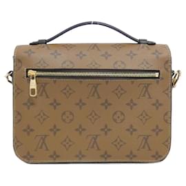 Louis Vuitton-Louis Vuitton Monogram Reverse Pochette Metis MM Handbag-Brown,Monogram