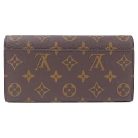 Louis Vuitton-Louis Vuitton Monogram Portefeuille Sarah M62234 Wallet-Brown,Fuschia,Monogram