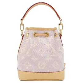 Louis Vuitton-Louis Vuitton Monogram Laminated Jacquard Nano Noe M82427 Shoulder Bag-Pink