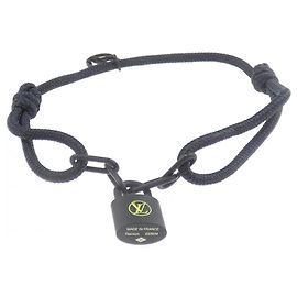 Louis Vuitton Lockit Virgil Abloh Black Charm Bracelet Black