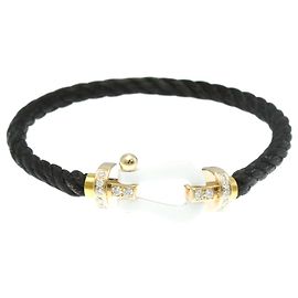 Fred Force 10 LM Bracelet Half Diamond in Pink Gold Golden