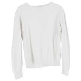 Apc Pull en laine blanc A.P.C. à col rond tricoté Blanc Écru