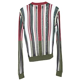 Lanvin-Lanvin Striped Crewneck Sweater in Multicolor Viscose-Multiple colors