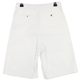 Alexander Mcqueen- Alexander Mcqueen  Multi-Pocket Bermuda Shorts in White Cotton-White,Cream