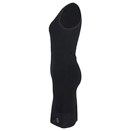 Michael Kors-Michael Kors Knitted Halter Neck Mini Dress in Black Viscose-Black