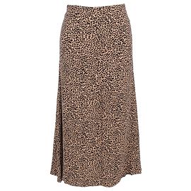 Jupe midi en viscose marron à imprimé léopard Reformation Autre