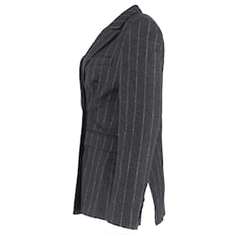 Autre Marque- Remain by Birger Christensen Katalin Double-Breasted Blazer in Grey Wool-Grey