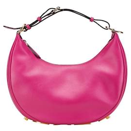 Fendi-Fendi Leather Small Handbag 8BR798 Pink-Pink