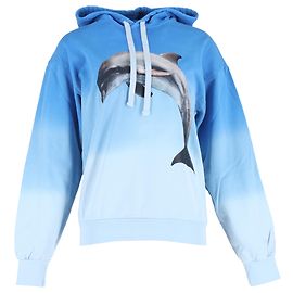 Sudadera de algodón azul con estampado de delfín JW Anderson Azul