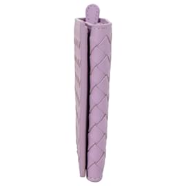 Bottega Veneta-Bottega Veneta Intrecciato Wallet in Violet Leather-Purple