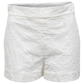 Dior-Christian Dior Crochet Shorts in White Cotton-White